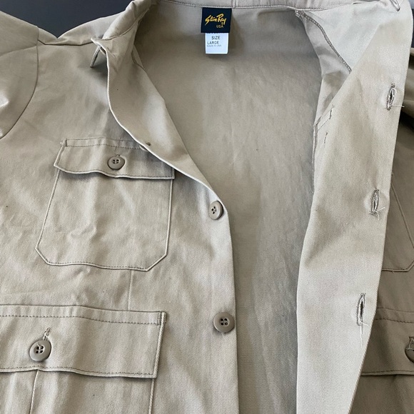 STAN RAY Natural Military Chore jacket Khaki Sz XL - Picture 8 of 17
